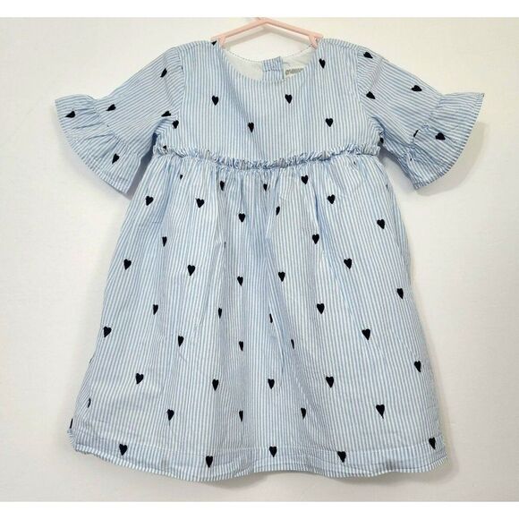 Gymboree Other - Gymboree Baby Girl 2T Hearts Pinstripe Lined Dress